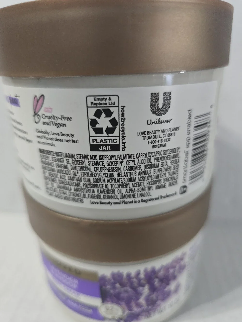LOT of 2 Love Beauty And Planet Lavender Hyssop Body Cream 10 oz Each NEW